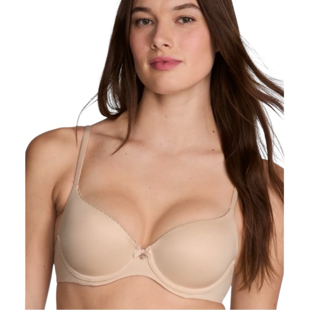 Victoria's Secret Body By Victoria 34DD & 34DDD Lined Demi Bra Marzipan Beige